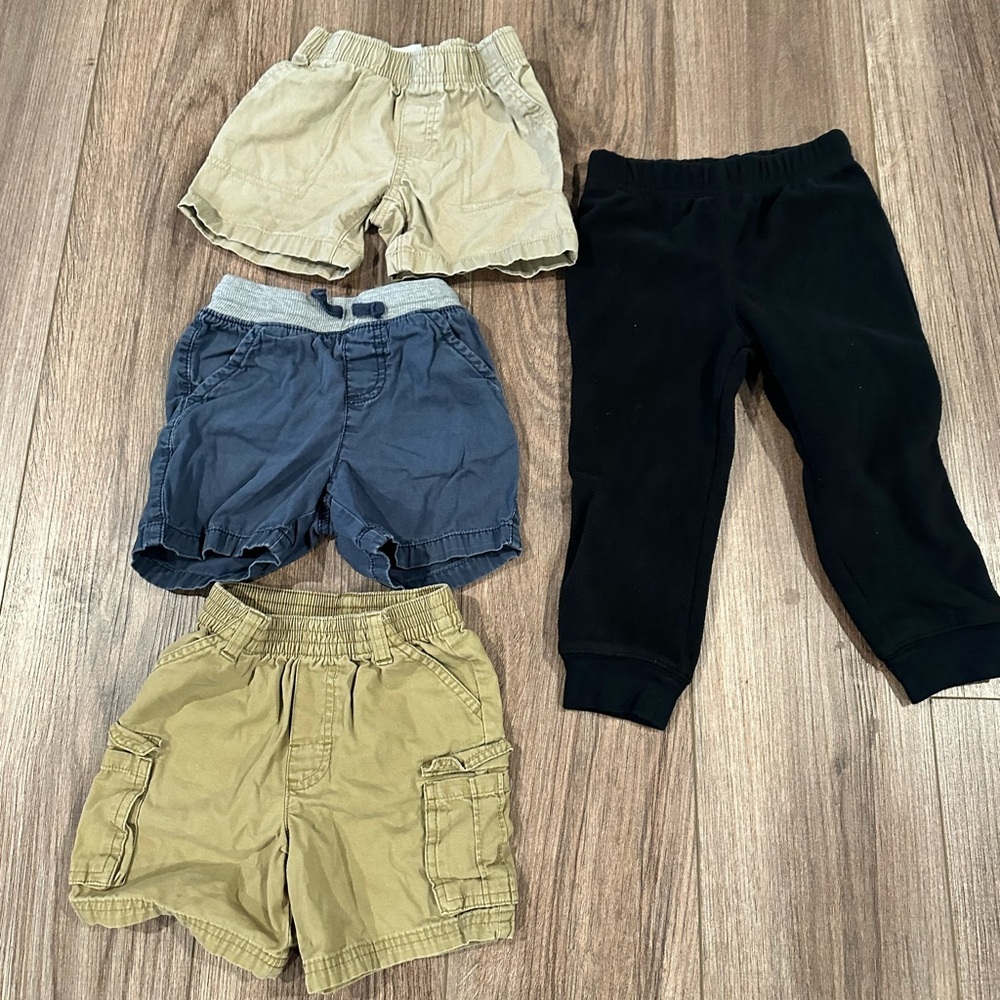 Bundle of Boys 2T Kids Shorts and Pant Set - Tan, Blue, Black